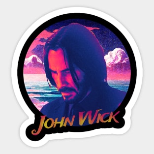 Mr.Wick - vintage sunset Sticker